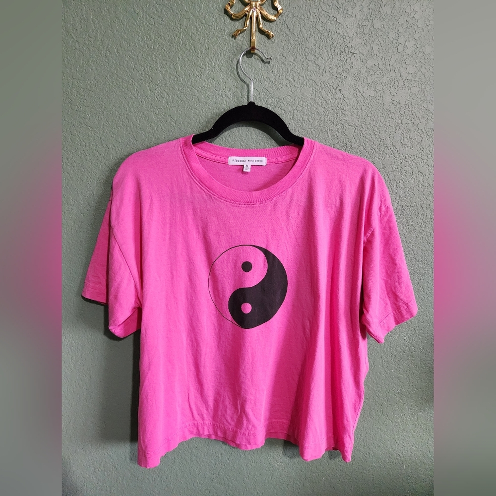 Rebecca Minkoff Courtney Yin Yang Graphic Tee Size M